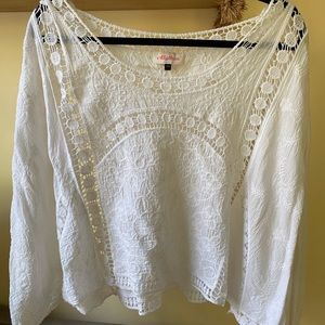 BoHo - White lace beach coverup